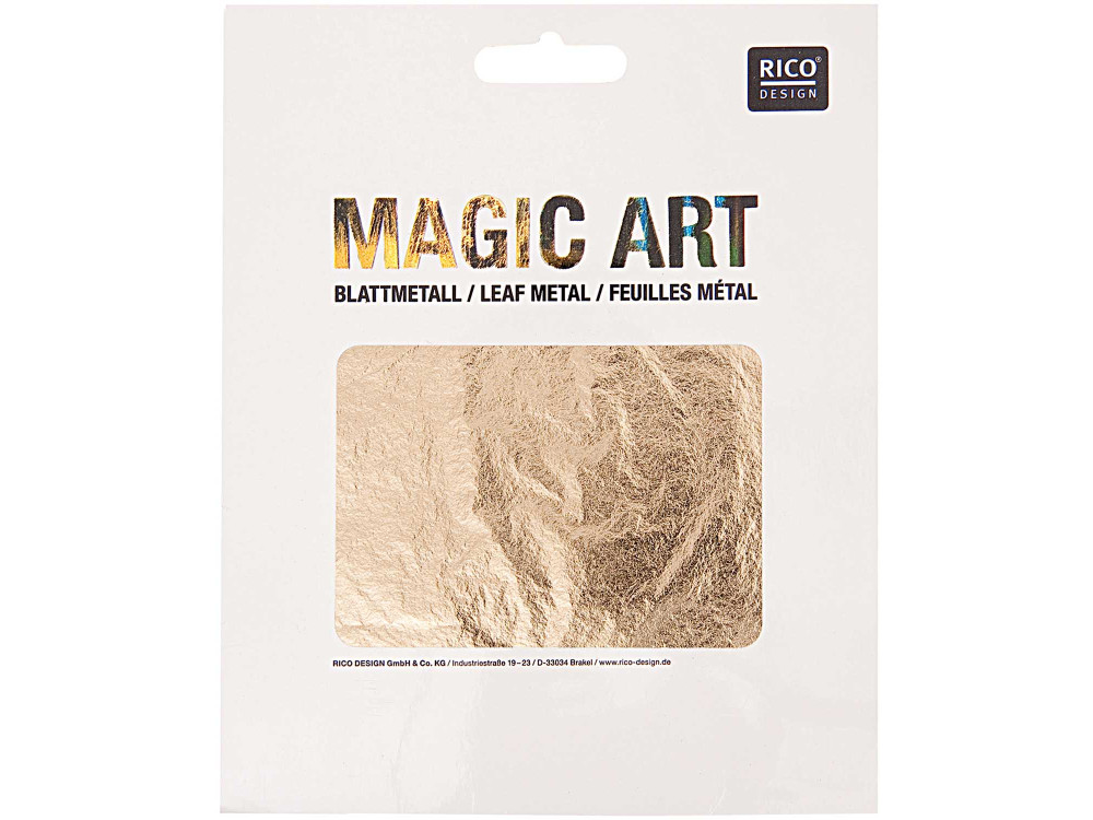 Set of leaf metal Magic Art - Rico Design - Gold, 14 x 14 cm, 25 pcs.