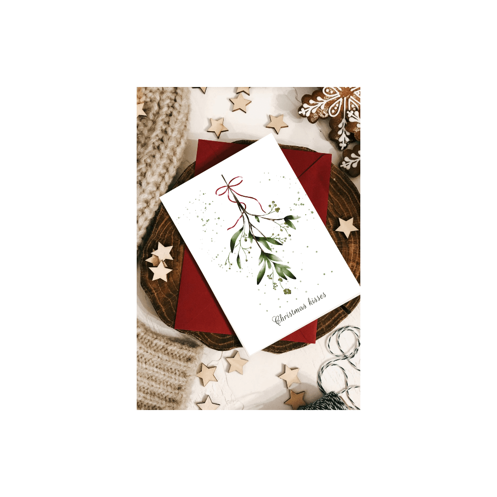 Greeting, Christmas card - Mistletoe, A6