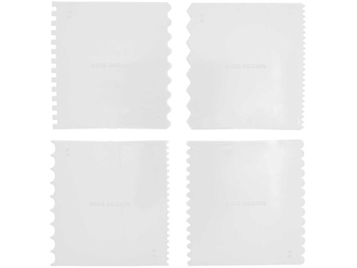 Set of effect painting scrapers - Rico Design - small, 4 pcs.
