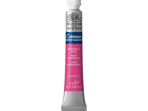 Cotman Watercolor Paint - Winsor & Newton - Permanent Rose, 8 ml
