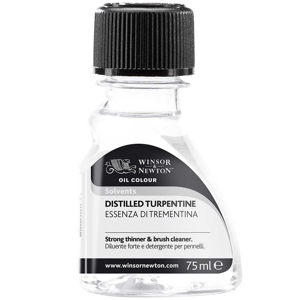 Distilled Turpentine solvent for oil colors - Winsor & Newton - 75 ml