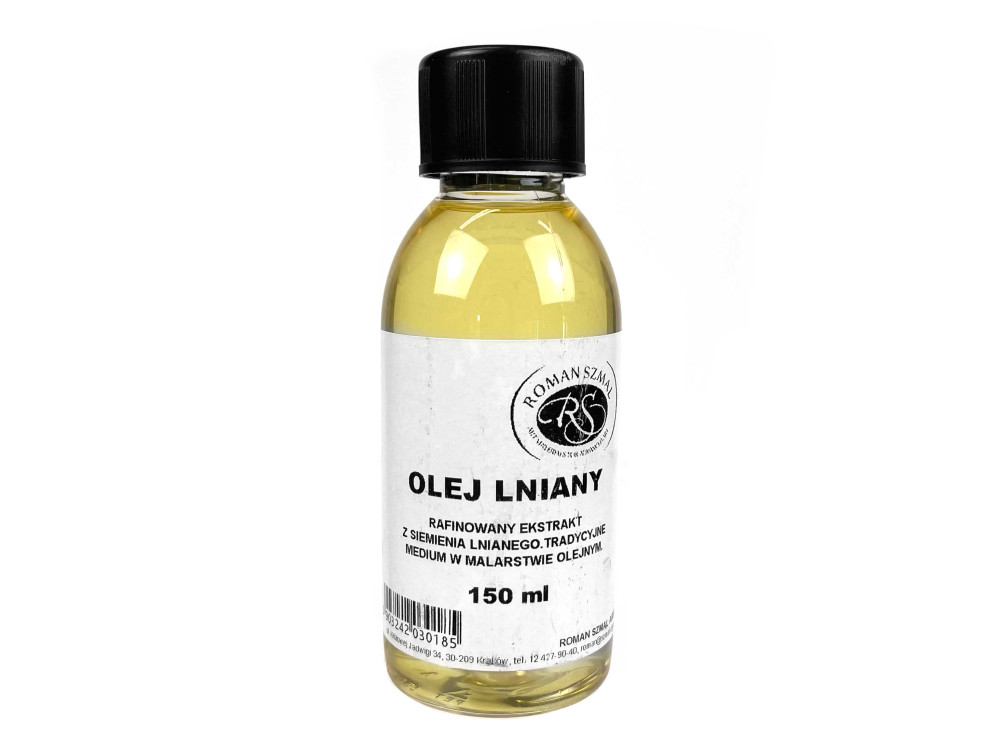 Olej lniany do farb olejnych, rafinowany - Roman Szmal - 150 ml