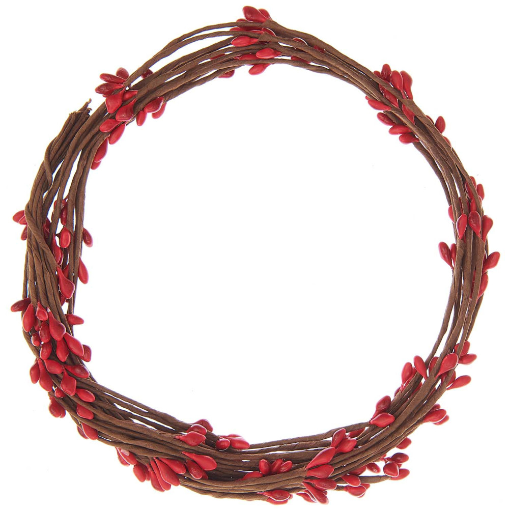 Christmas garland with red berries - Rico Design - 65 cm, 10 pcs.