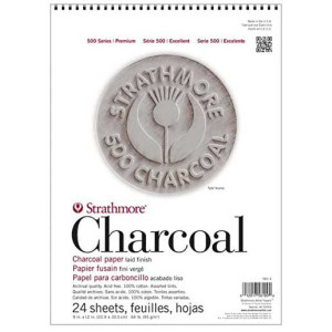 strathmore charcoal paper velvet gray