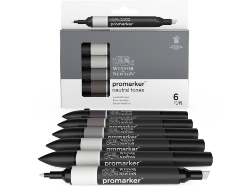 Zestaw Promarker - Winsor & Newton - Neutral Tones, 6 szt.