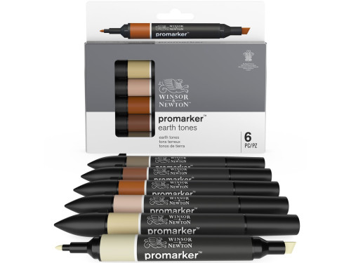 Zestaw Promarker - Winsor & Newton - Earth Tones, 6 szt.