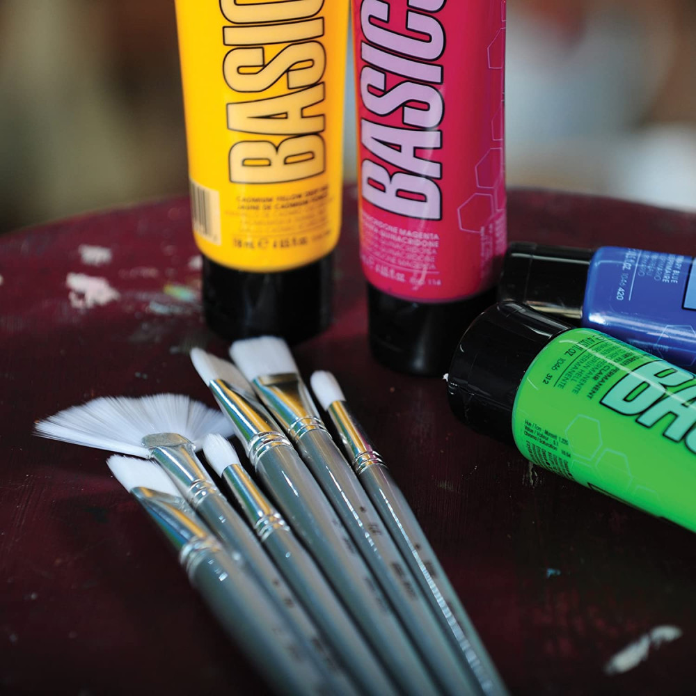 Pędzel płaski, syntetyczny Basics - Liquitex - długa rączka, nr 5