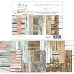 Set of scrapbooking papers 15,2 x 20,3 cm - Mintay - Basic Book 10, Wood