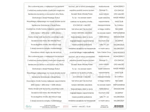 Set of scrapbooking quotes 30,5 x 30,5 cm - Mintay - Miłość, PL