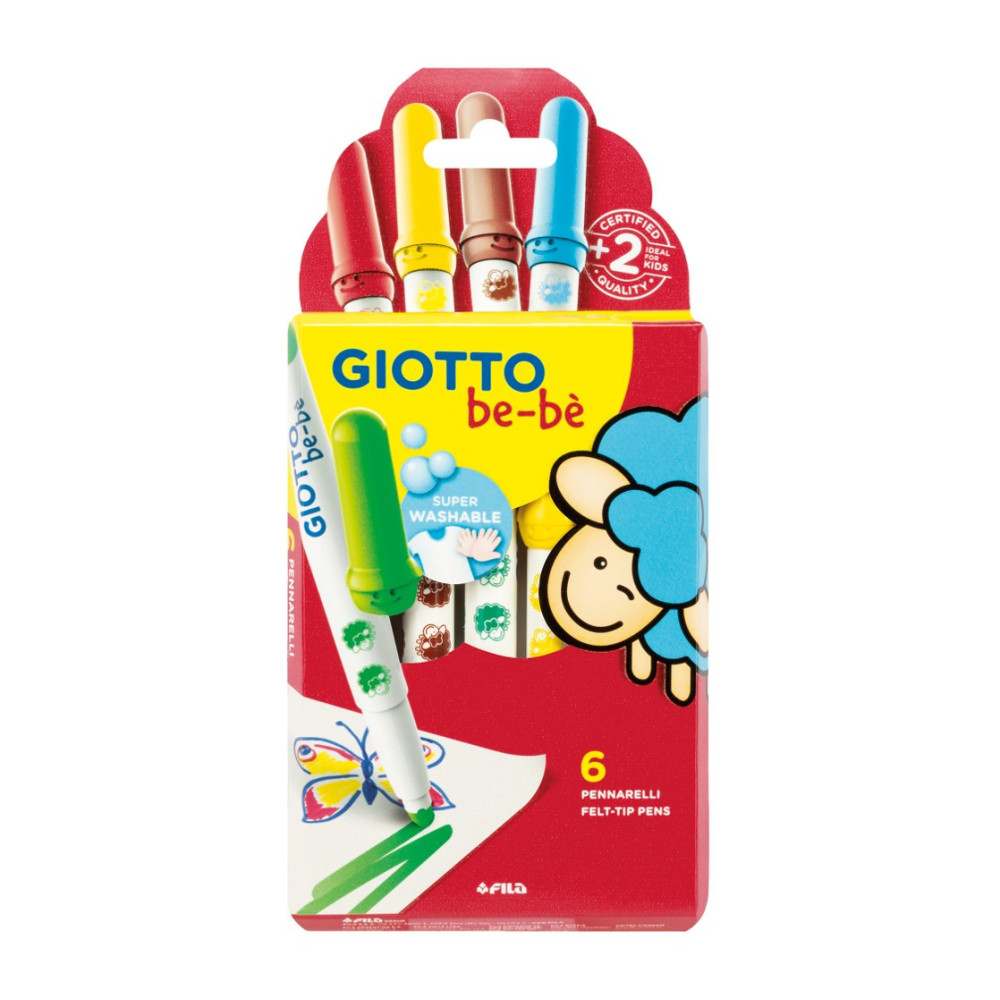 Felt-tip pens for kids - Giotto bebe - 6 pcs.