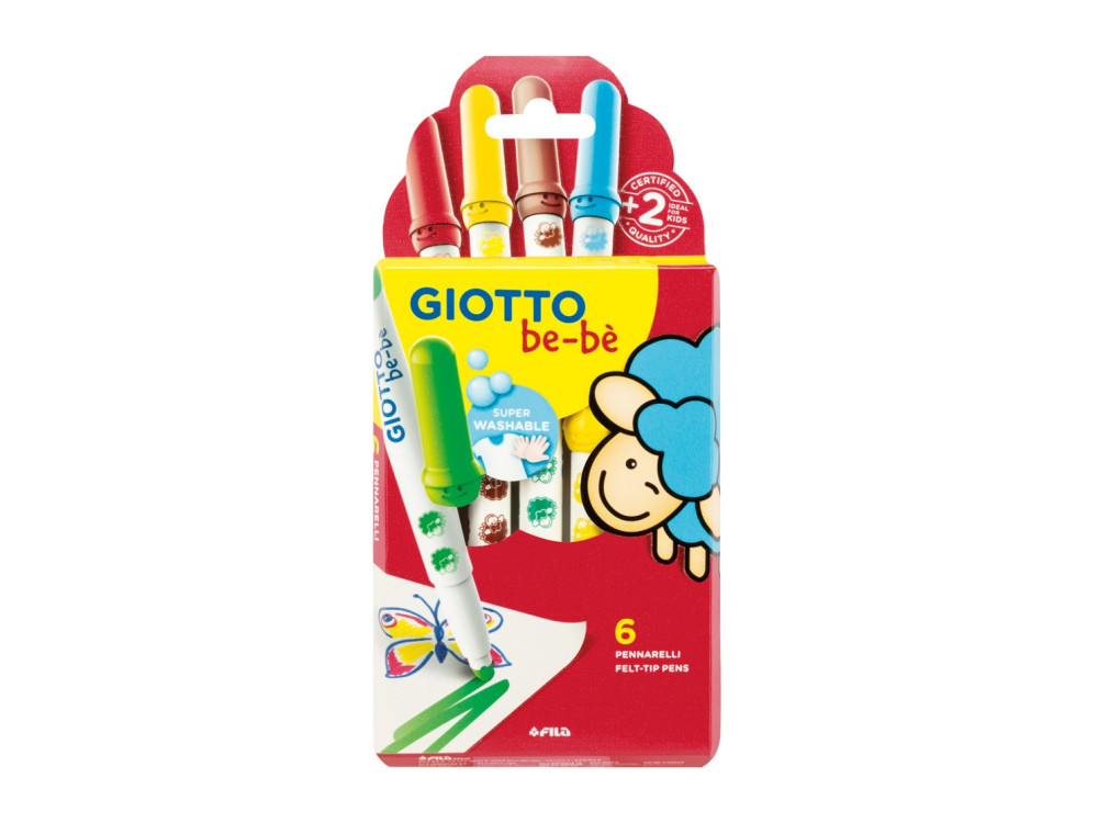 Felt-tip pens for kids - Giotto bebe - 6 pcs.