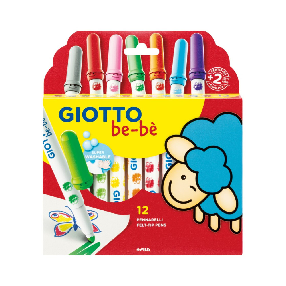 Felt-tip pens for kids - Giotto bebe - 12 pcs.