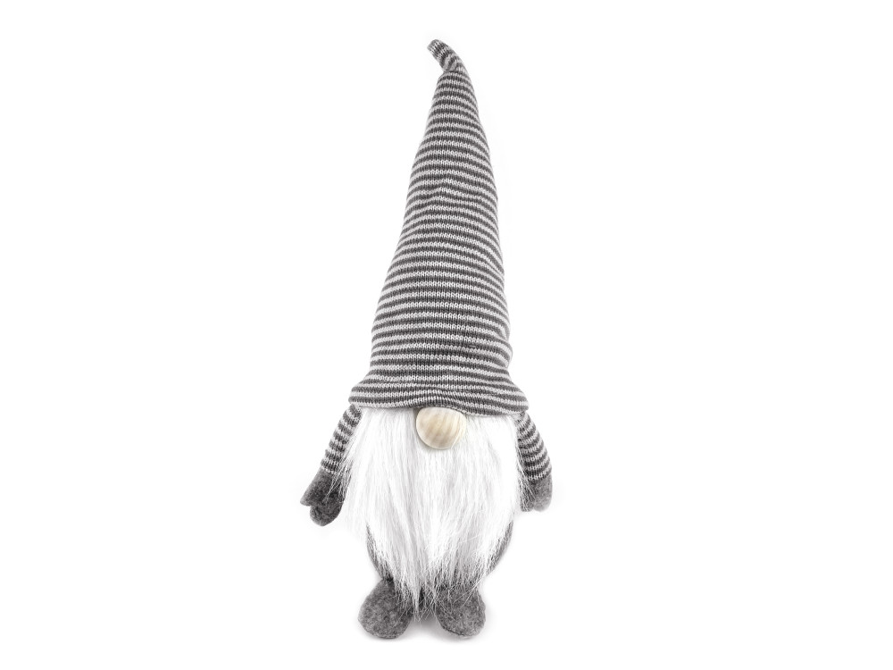 Christmas gnome, makoshka - grey, 40 cm