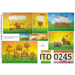 Decoupage paper A4 - ITD Collection - classic, 0245