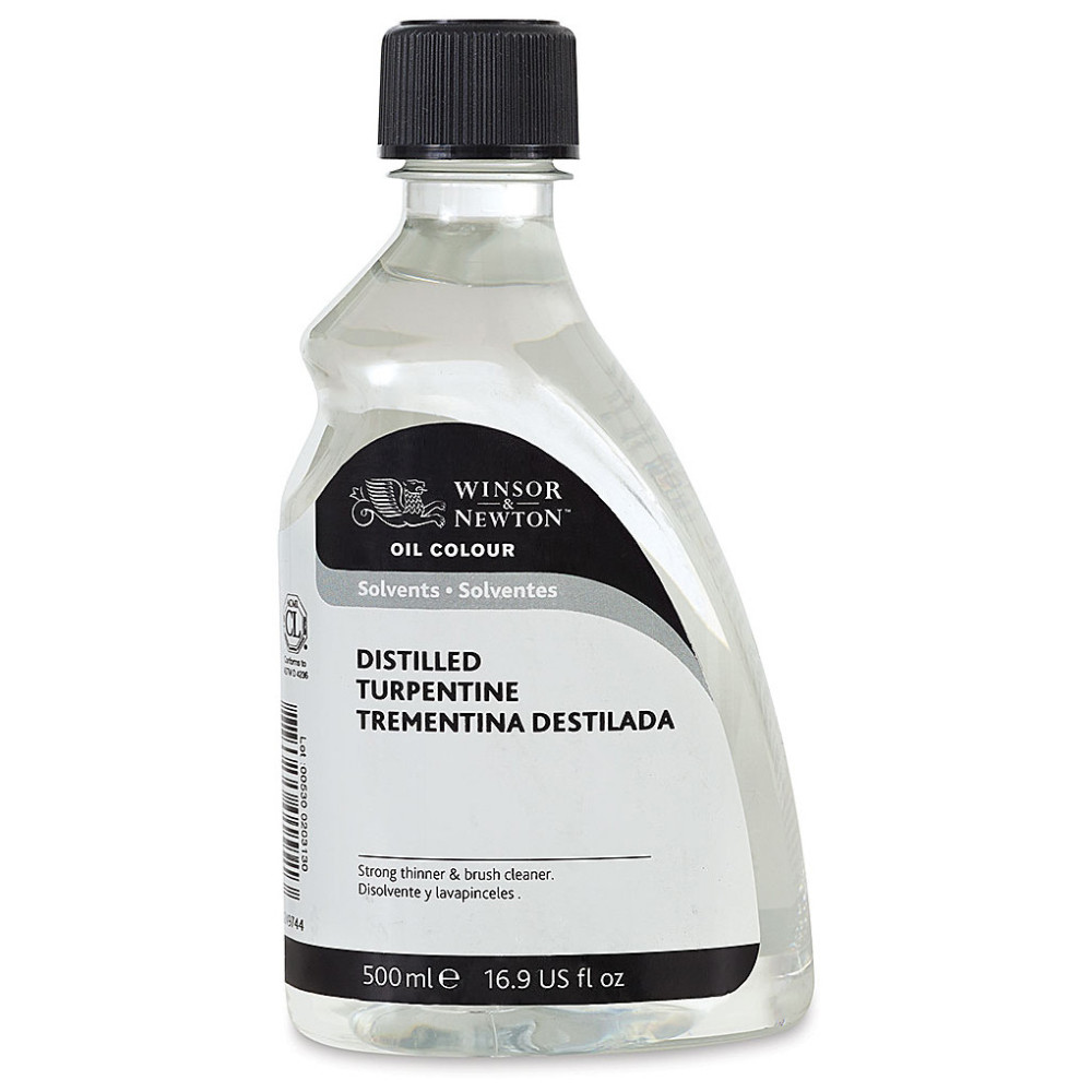 Distilled Turpentine solvent for oil colors - Winsor & Newton - 500 ml