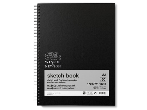 Spiral Sketch Book - Winsor & Newton - A3, 170g, 50 sheets