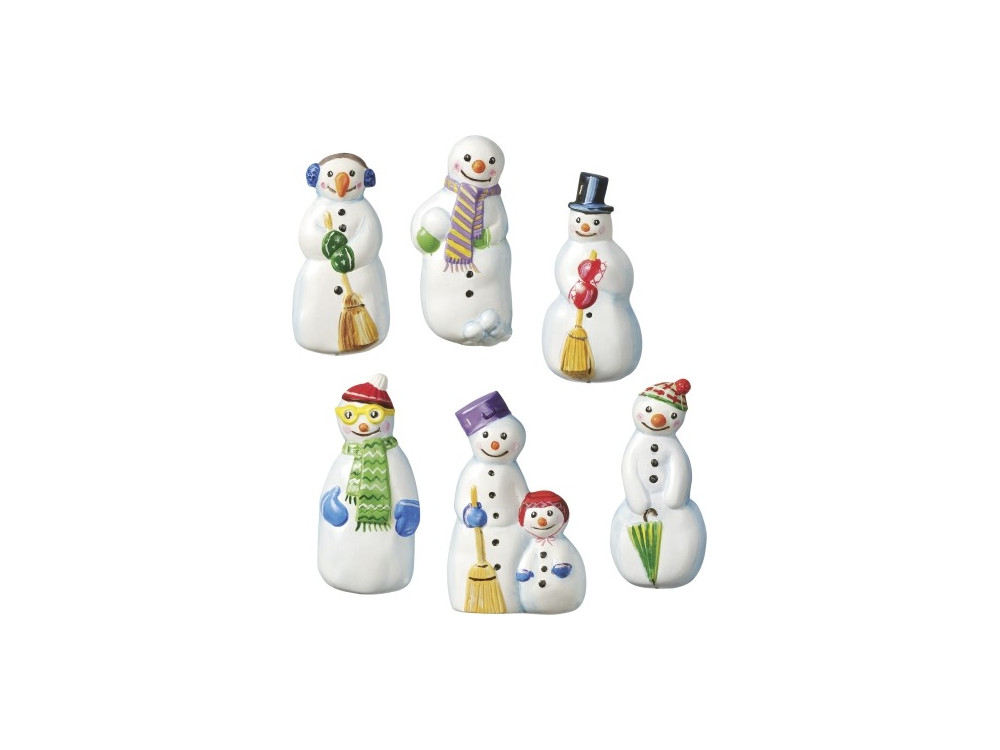 Set of molds for plaster casting - Knorr Prandell - Snowmen, 6 pcs.
