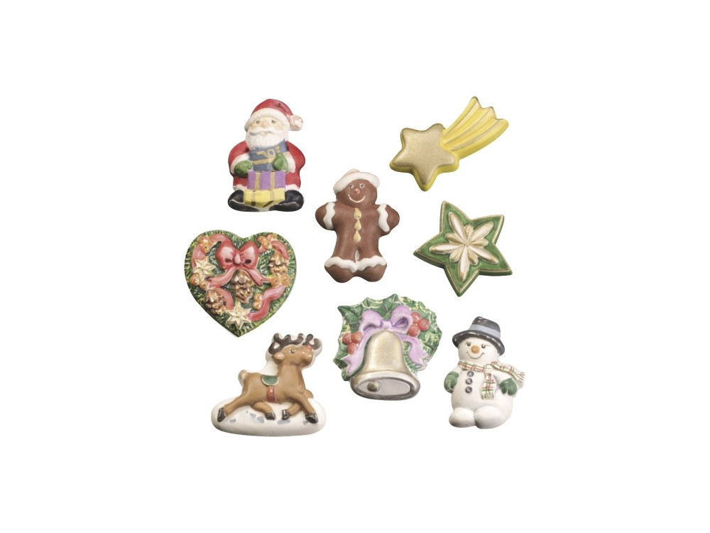 Set of molds for plaster casting - Knorr Prandell - Christmas themes, 8 pcs.