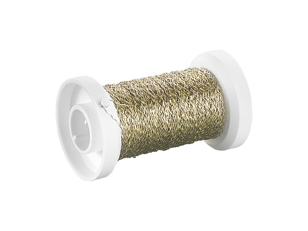 Craft floristic, crimped wire - Knorr Prandell - gold, 0,25 mm x 50 m