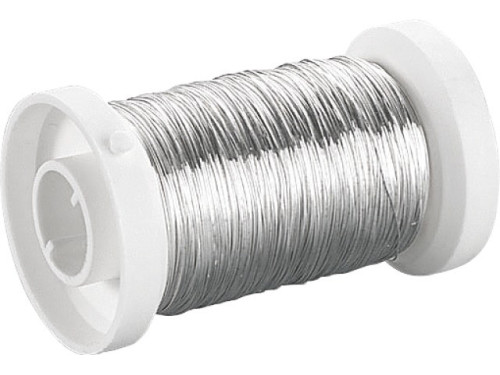 Craft floristic copper wire - Knorr Prandell - silver, 0,25 mm x 50 m
