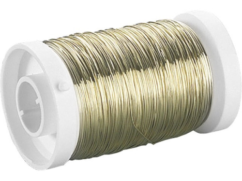 Craft floristic brass wire - Knorr Prandell - gold, 0,3 mm x 80 m