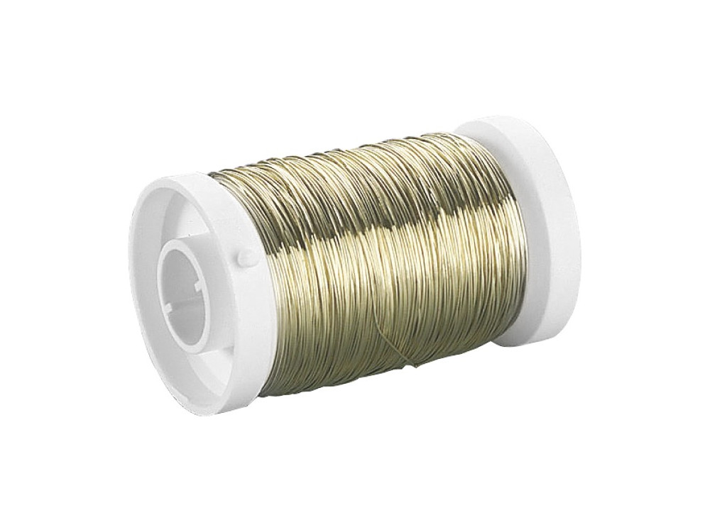 Craft floristic brass wire - Knorr Prandell - gold, 0,3 mm x 80 m