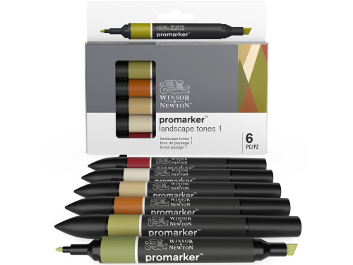 Zestaw Promarker - Winsor & Newton - Landscape Tones 1, 6 szt.