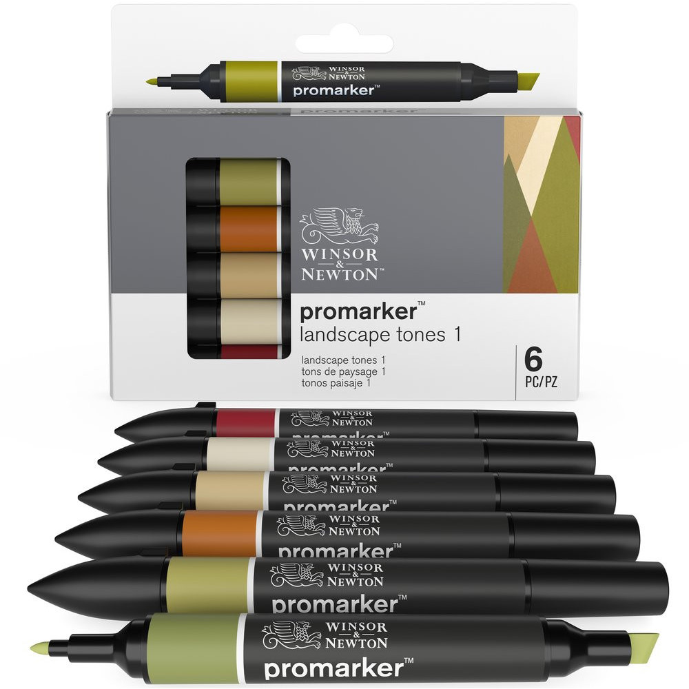 Promarker Landscape Tones 1 Set - Winsor & Newton - 6 pcs.