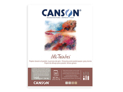 Blok do pasteli Mi-Teintes - Canson - 24 x 32 cm, 160 g, 20 ark.