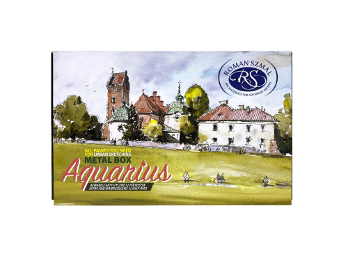 Set of Aquarius watercolor paints, Urban Sketchers - Roman Szmal - 12 colors