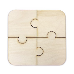 Puzzle drewniane, komplet -...