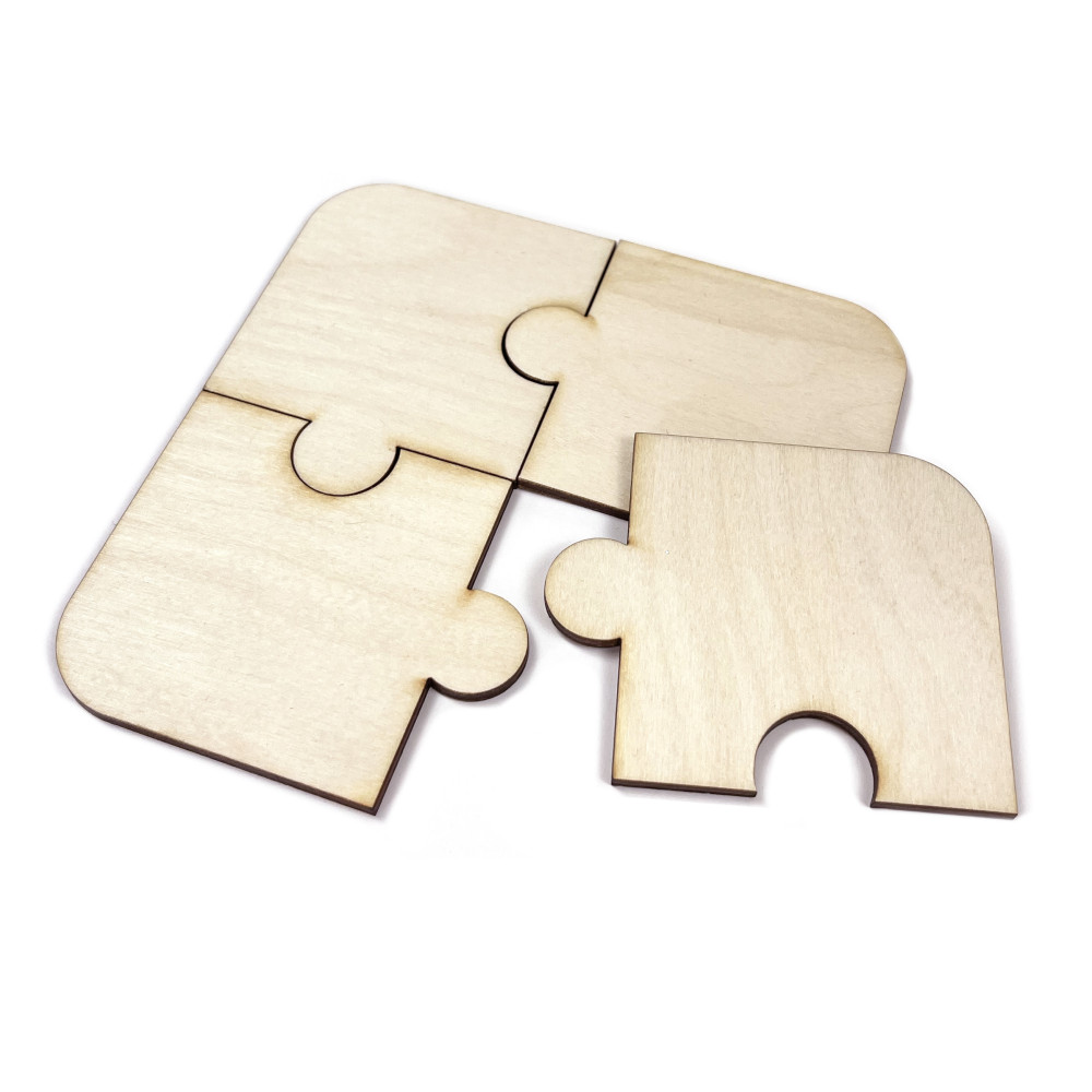 Wooden puzzles - Simply Crafting - 11,8 cm, 4 pcs.