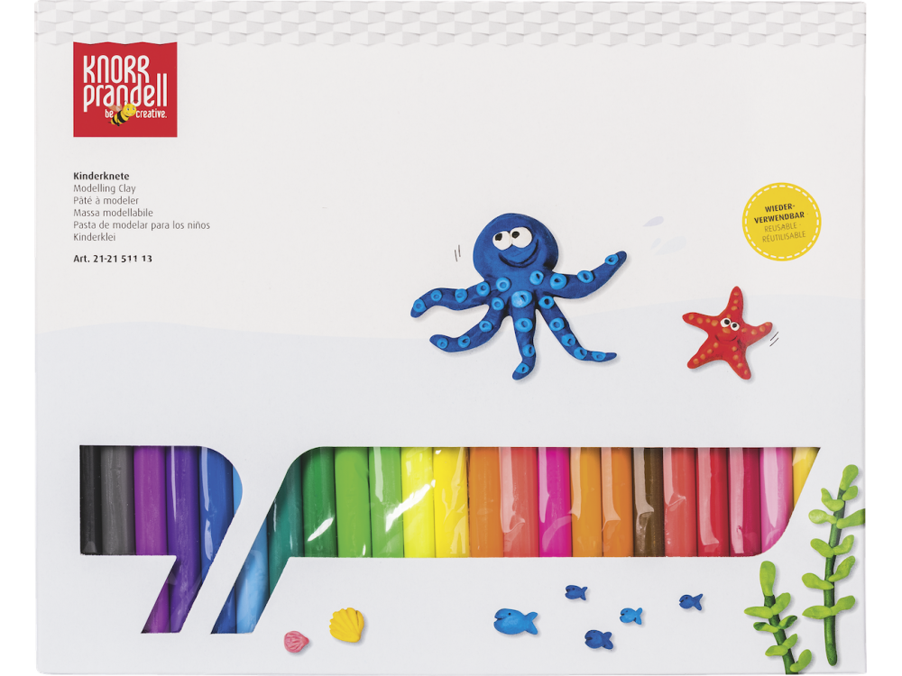Modelling clay for kids - Knorr Prandell - 24 colors, 1000 g