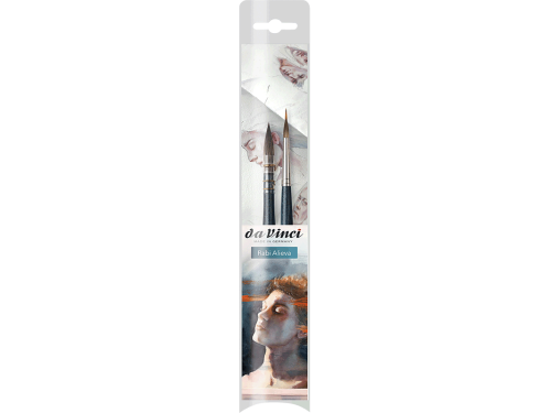 Set of mixed bristles, watercolor brushes, Rabi Alieva - Da Vinci - 2 pcs.