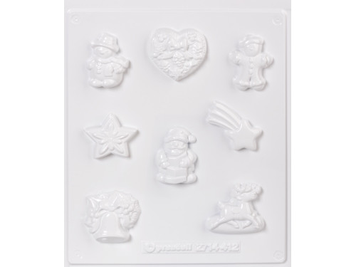 Set of molds for plaster casting - Knorr Prandell - Christmas themes, 8 pcs.