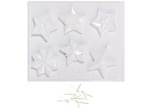 Set of molds for plaster casting - Knorr Prandell - Stars, 6 pcs.