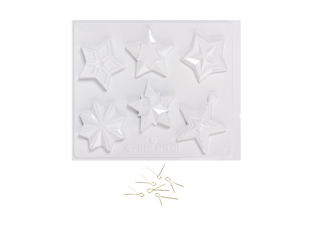 Set of molds for plaster casting - Knorr Prandell - Stars, 6 pcs.