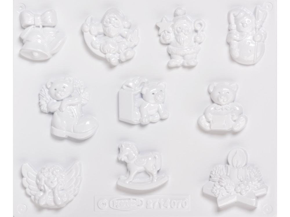 Set of molds for plaster casting - Knorr Prandell - Christmas figures, 10 pcs.