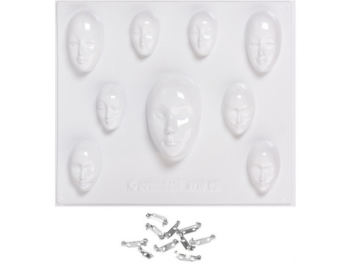 Set of molds for plaster casting - Knorr Prandell - Masks, 9 pcs.