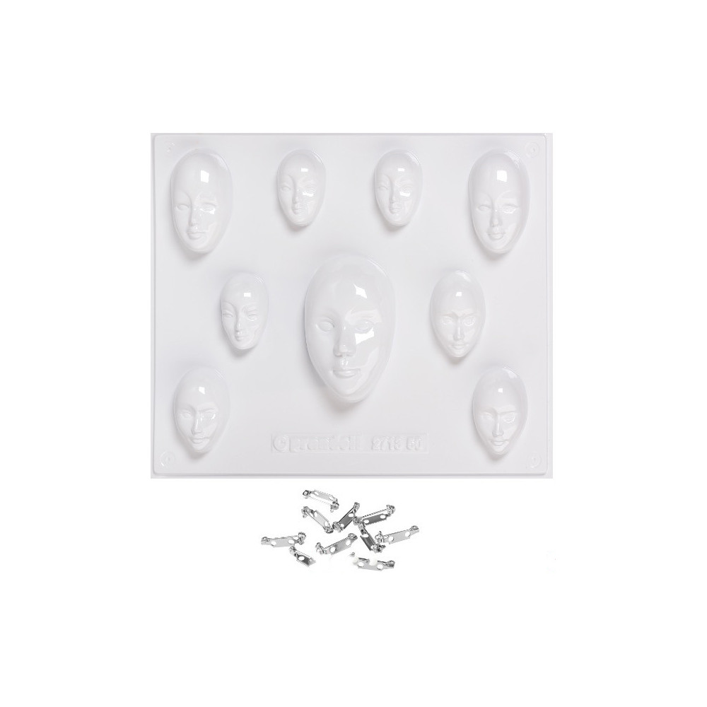 Set of molds for plaster casting - Knorr Prandell - Masks, 9 pcs.