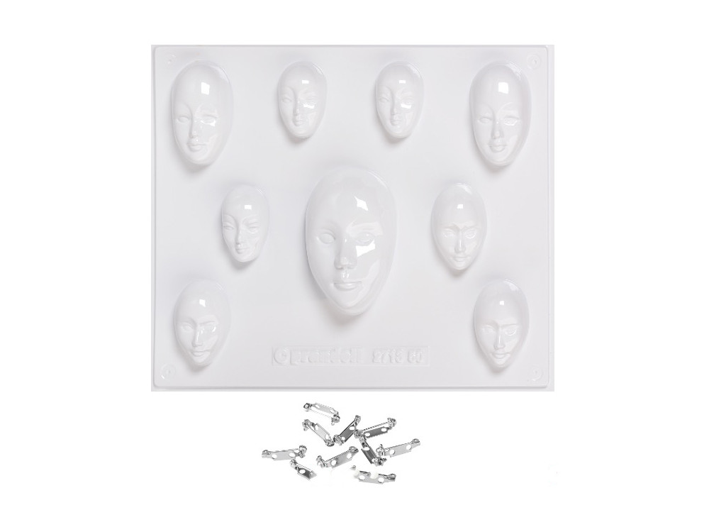 Set of molds for plaster casting - Knorr Prandell - Masks, 9 pcs.