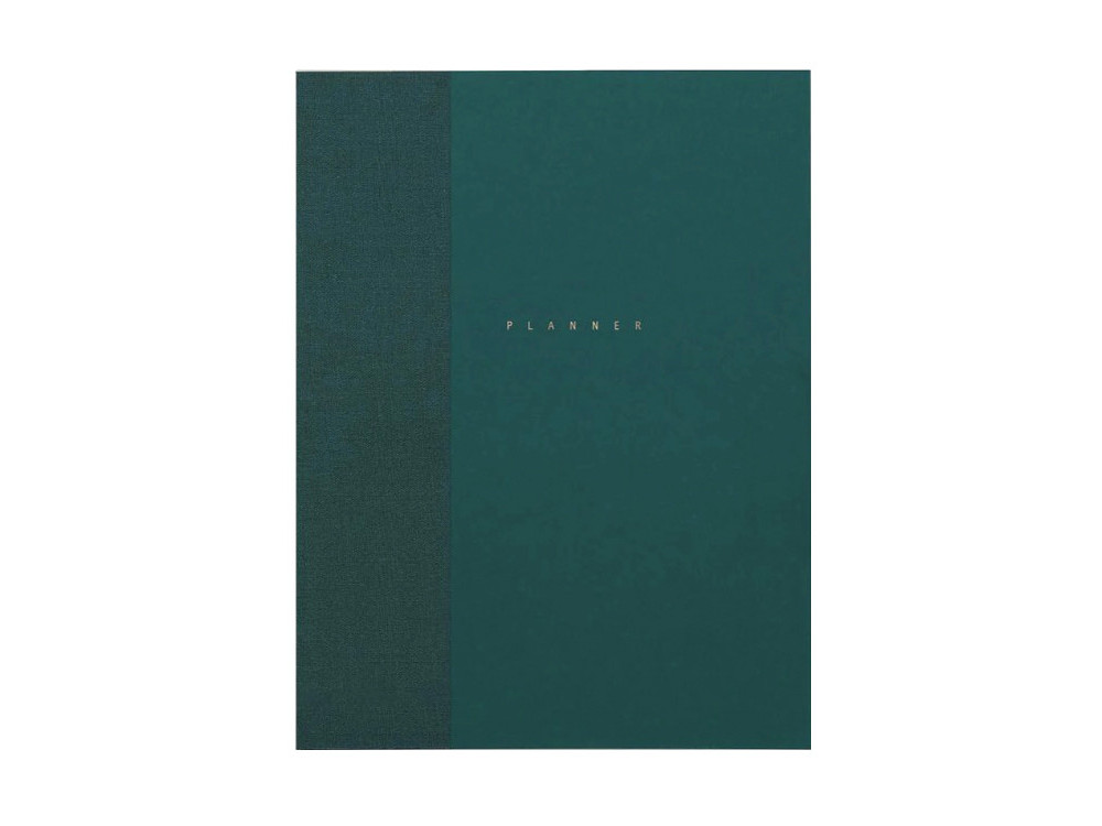 Classic undated planner - Papierniczeni - dark green, hard cover