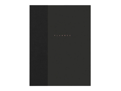Classic undated planner - Papierniczeni - black, hard cover