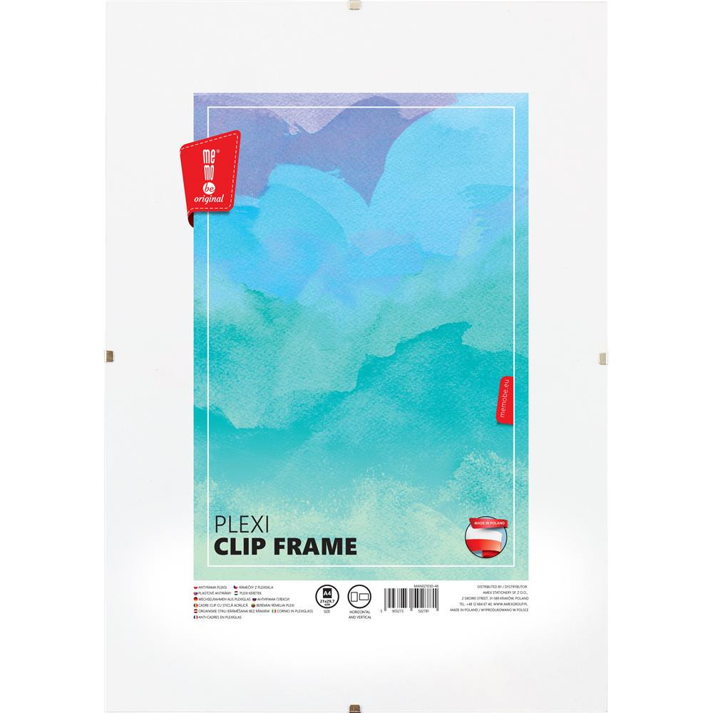Plexi clip frame - MemoBe - 21 x 29,7 cm