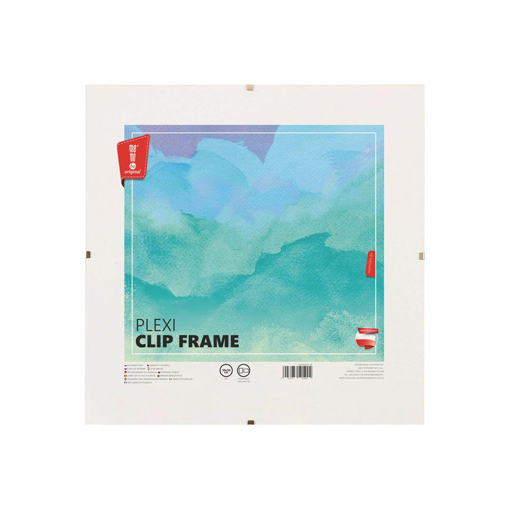 Plexi clip frame - MemoBe - 30 x 30 cm