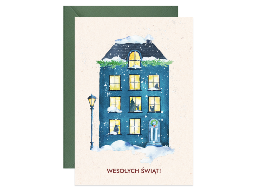 Greeting card - Paperwords - Christmas house, A6