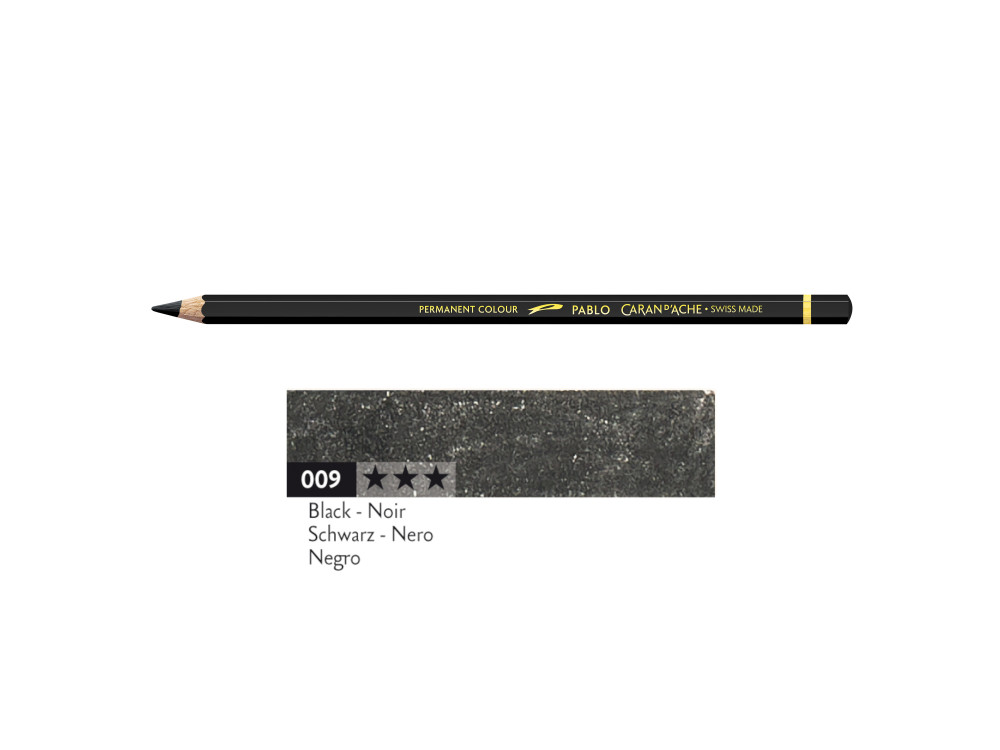 Kredka ołówkowa Pablo - Caran d'Ache - 009, Black