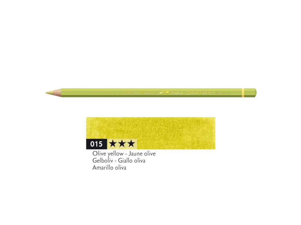 Kredka ołówkowa Pablo - Caran d'Ache - 015, Olive Yellow