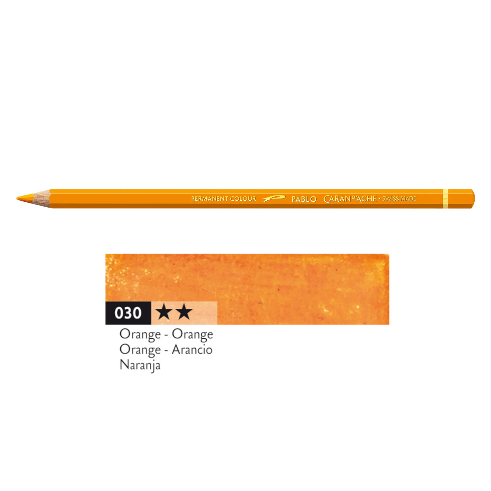 Pablo colored pencil - Caran d'Ache - 030, Orange
