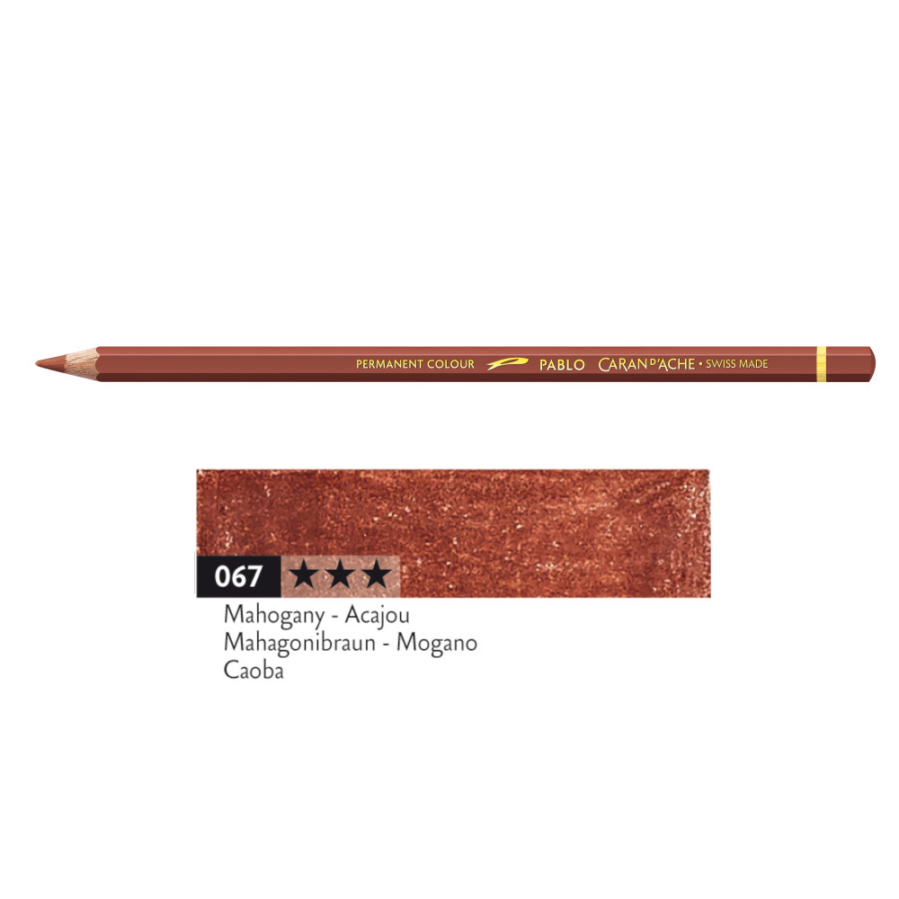 Pablo colored pencil - Caran d'Ache - 067, Mahogany